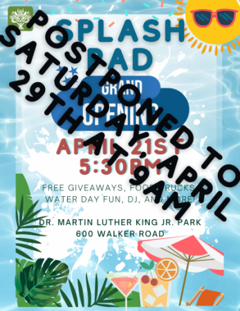Splash Pad Grand Opening - POSTPONED to April 29th at 9am
